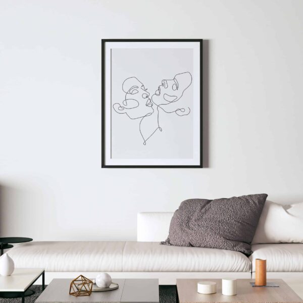 poster minimalist alb negru indragostiti, postere perete, postere pereti, postere mari de perete, tablou poster, postere inramate, postere bucuresti, tablouri scandinave, poster 50x70, tablouri, postere romania, tablouri moderne, design interior