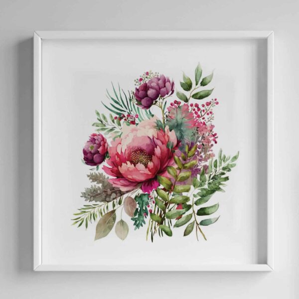 Poster buchet multicolor flori cu fluture, postere perete, postere pereti, postere mari de perete, tablou poster, postere inramate, postere bucuresti, tablouri scandinave, poster 50x70, tablouri, postere romania, tablouri moderne, design interior
