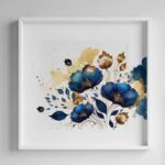 Poster buchet flori albastru, postere perete, postere pereti, postere mari de perete, tablou poster, postere inramate, postere bucuresti, tablouri scandinave, poster 50x70, tablouri, postere romania, tablouri moderne, design interior