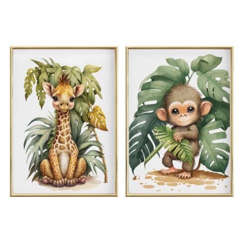 poster tablou camera copii desen girafa maimuta pret ieftin cadou, postere camera copii, postere perete, postere pereti, postere mari de perete, tablou poster, postere inramate, postere bucuresti, tablouri scandinave, poster 50x70, tablouri, postere romania, tablouri moderne, design interior