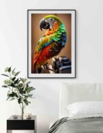 Poster pentru tablou Papagal multicolor- desen digital, postere perete, postere pereti, postere mari de perete, tablou poster, postere inramate, postere bucuresti, tablouri scandinave, poster 50x70, tablouri, postere romania, tablouri moderne, design interior