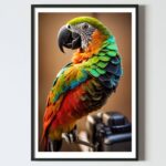 Poster pentru tablou Papagal multicolor- desen digital, postere perete, postere pereti, postere mari de perete, tablou poster, postere inramate, postere bucuresti, tablouri scandinave, poster 50x70, tablouri, postere romania, tablouri moderne, design interior