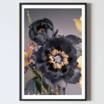 Postere perete flori bujori negrii, postere perete, postere pereti, postere mari de perete, tablou poster, postere inramate, postere bucuresti, tablouri scandinave, poster 50x70, tablouri, postere romania, tablouri moderne, design interior