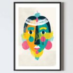 portret stilizat, poster abstract, design interior tablou living dormitor hol, postere perete, postere pereti, postere mari de perete, tablou poster, postere inramate, postere bucuresti, tablouri scandinave, poster 50x70, tablouri, postere romania, tablouri moderne, design interior