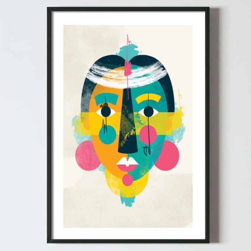 portret stilizat, poster abstract, design interior tablou living dormitor hol, postere perete, postere pereti, postere mari de perete, tablou poster, postere inramate, postere bucuresti, tablouri scandinave, poster 50x70, tablouri, postere romania, tablouri moderne, design interior
