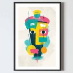 portret stilizat, poster abstract, design interior tablou living dormitor hol, postere perete, postere pereti, postere mari de perete, tablou poster, postere inramate, postere bucuresti, tablouri scandinave, poster 50x70, tablouri, postere romania, tablouri moderne, design interior