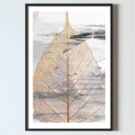 poster abstract frunza, poster acuarele, poster maro, design interior tablou living dormitor hol, postere perete, postere pereti, postere mari de perete, tablou poster, postere inramate, postere bucuresti, tablouri scandinave, poster 50x70, tablouri, postere romania, tablouri moderne, design interior