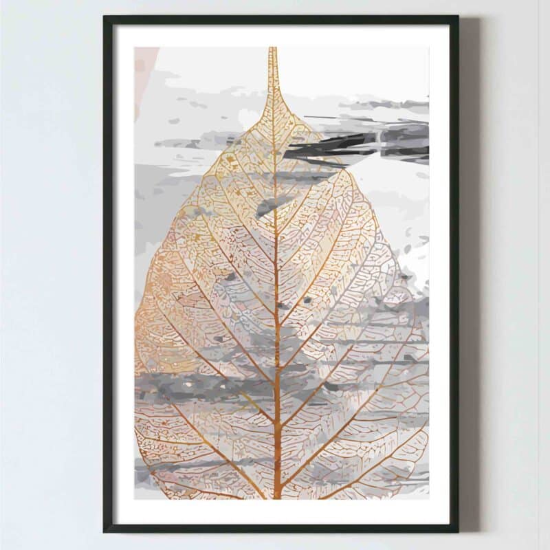 poster abstract frunza, poster acuarele, poster maro, design interior tablou living dormitor hol, postere perete, postere pereti, postere mari de perete, tablou poster, postere inramate, postere bucuresti, tablouri scandinave, poster 50x70, tablouri, postere romania, tablouri moderne, design interior