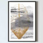 poster abstract frunza, poster acuarele, poster maro, design interior tablou living dormitor hol, postere perete, postere pereti, postere mari de perete, tablou poster, postere inramate, postere bucuresti, tablouri scandinave, poster 50x70, tablouri, postere romania, tablouri moderne, design interior