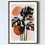 poster abstract frunza, poster acuarele, poster maro, design interior tablou living dormitor hol, postere perete, postere pereti, postere mari de perete, tablou poster, postere inramate, postere bucuresti, tablouri scandinave, poster 50x70, tablouri, postere romania, tablouri moderne, design interior